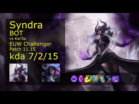 Syndra Bot & Pyke vs Kai'Sa & Karma - EUW Challenger 7/2/15 Patch 11.15 Gameplay