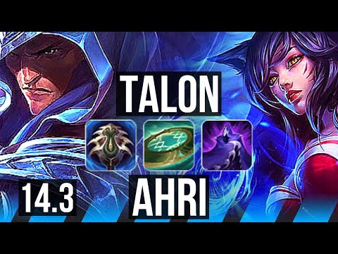 TALON vs AHRI (MID) | 8 solo kills, 15/2/6, Godlike, 400+ games | BR Challenger | 14.3