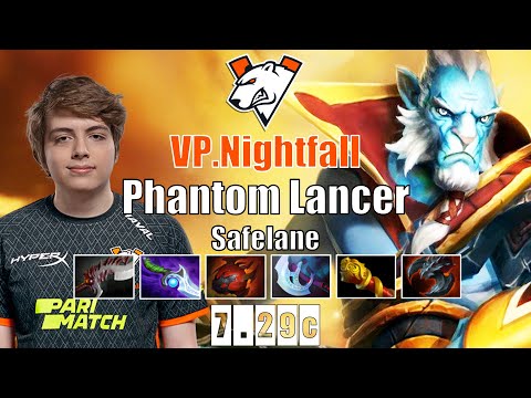 Phantom Lancer Safelane | VP.Nightfall | NIGHTFALL IS READY FOR ANIMAJOR | 7.29c Gameplay Highlights