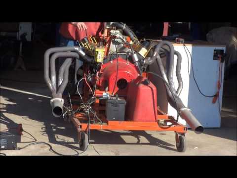 Mopar 1969 383 Magnum Motor Running On Engine Break-In Stand