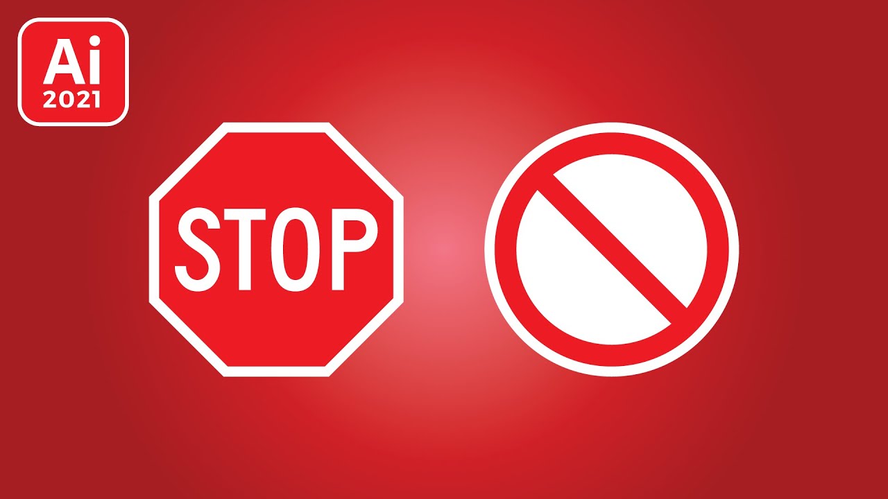 Vector Stop Sign Illustrator Tutorial