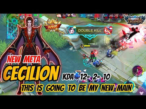 New Meta Hero Cecilion | Cecilion 100% Best Op Build And Gameplay :Cecilion Mobile Legends