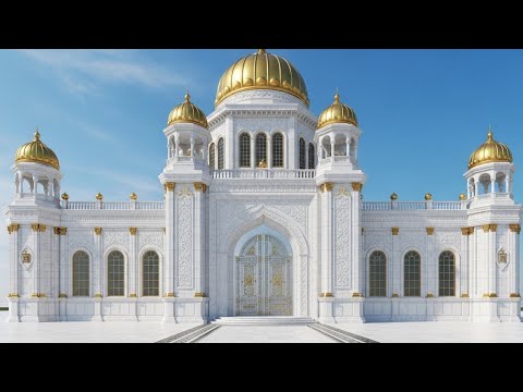 The White & Gold Royal Palace – A Daylight Masterpiece of Luxury & Peace
