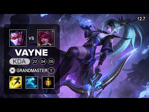 Vayne vs Xayah ADC - KR Grandmaster - Patch 12.7 Season 12