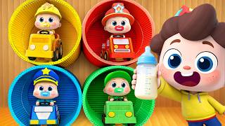🔴LIVE | Cardboard Kindergarten Adventure | Learn Jobs | Nursery Rhymes & Kids Songs | BabyBus