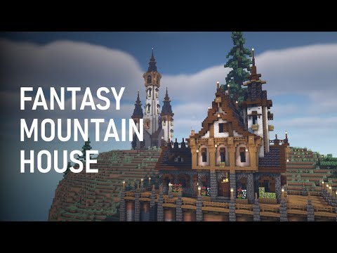 Fantasy Mountain House - Minecraft Build Process