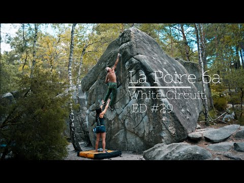 Fontainebleau hard slab 6A La Poire -  White Circuit ED (extremely difficult) Isatis : 29 Bouldering