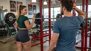 I Stood Behind My Gym Crush to Spot Her… She Smirked, You Can Come Closer. 🤫