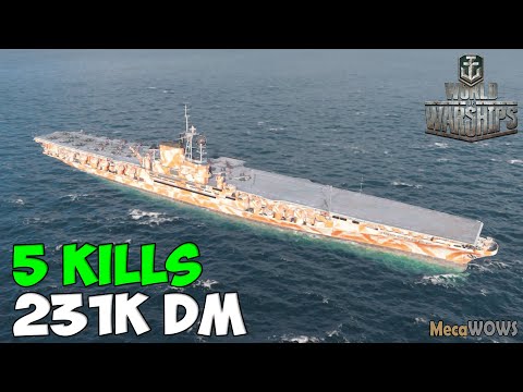 World of WarShips | Midway | 5 KILLS | 231K Damage - Replay Gameplay 4K 60 fps