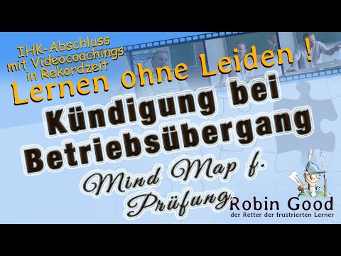 Kündigung bei Betriebsübergang, Mind Map für die Prüfung