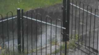 preview picture of video 'British Summer 2012 Floods - Severe Rain in Leominster, Herefordshire'
