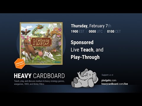 Race for the Chinese Zodiac 4p Play-through, Teaching, & Roundtable discussion by Heavy Cardboard