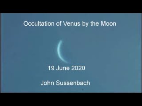 Lunar Occultation of Venus on 19 June 2020; speed enhanced.