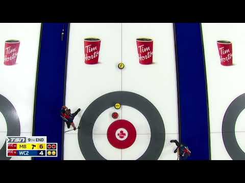 #AGITopShots - 2023 Tim Hortons Brier - Reid Carruthers of Wild Card 2 makes a double