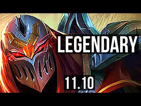 ZED vs EKKO (MID) | 19/1/4, Legendary, 8 solo kills, 1400+ games | EUW Grandmaster | v11.10