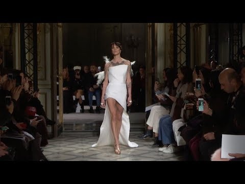 Asia Argento on the runway for the Antonio Grimaldi HC Fashion Show in Paris