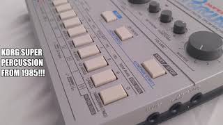 Video thumbnail for Korg Super Percussion DDM 220 Drum Machine from 1985 reveal and introduction!!! by The Bro