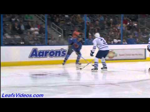 Maple Leafs @ Thrashers - James Reimer Gets Hurt - 110227