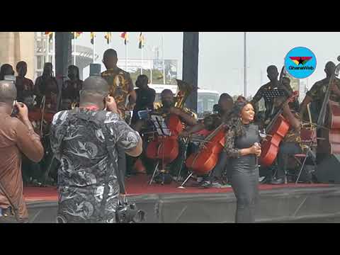 Irene Logan performs at final burial of JJ Rawlings