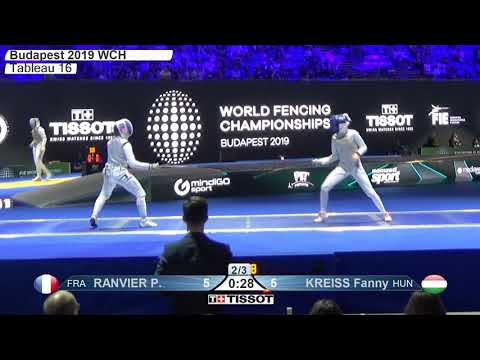 2019 243 T16 02 F F Individual Budapest HUN WCH BLUE KREISS HUN vs RANVIER FRA