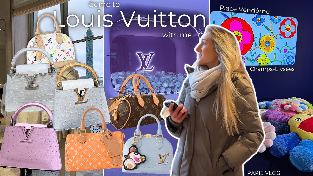 PARIS LOUIS VUITTON💗 SHOPPING VLOG ft. Murakami, Capucines, exotics - Champs-Élysées & Place Vendôme
