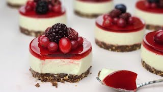 No-Bake /컵 계량/ 미니 바닐라 치즈케이크 만들기/ Mini Vanilla Cheesecake Recipe / Mini Cheesecake de Vainilla/ ASMR