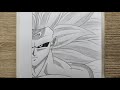 How to draw Infinity Goku [ half face ] step by step | Drawing Goku Ssj Infinity