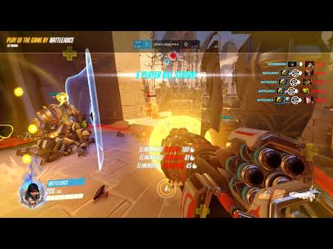 Overwatch Highlights - Play of the game - Pharah Rocket Barrage