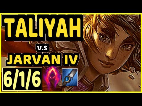 TARZAN (TALIYAH) vs JARVAN IV - 6/1/6 KDA JUNGLE CHALLENGER GAMEPLAY - KR