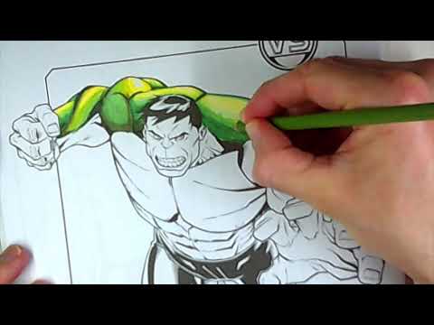 Artist Colours a CHILDRENS Colouring Book | HULK | Inspired By ADCArtAttack