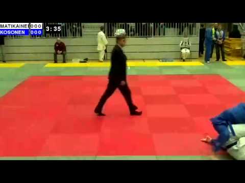 Judo U21 SM 2014: N21-63: MATIKAINEN - KOSONEN