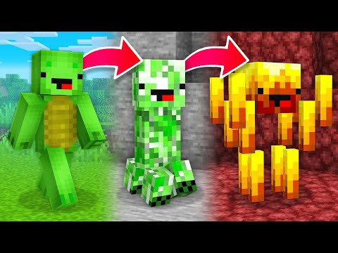 Paper - Mikey & JJ Shapeshift Into MOBS in Minecraft (Maizen)