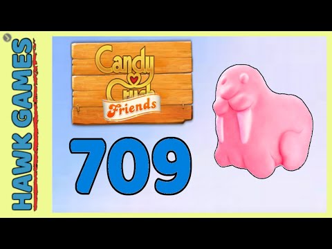 Candy Crush Friends Level 709 (Animals mode) - 3 Stars Walkthrough, No Boosters