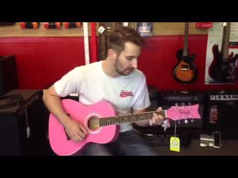 Daisy Rock Debutante - Bubble Gum Pink Acoustic Guitar