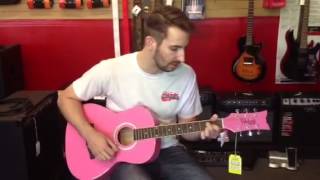 Daisy Rock Debutante - Bubble Gum Pink Acoustic Guitar