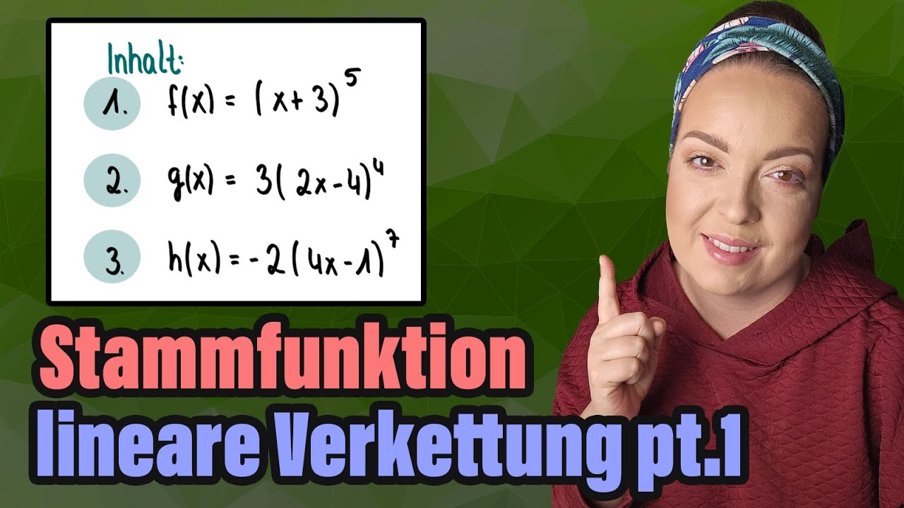 Stammfunktion mit LINEARER SUBSTITUTIONSMETHODE mit Potenzfunktion pt. 1