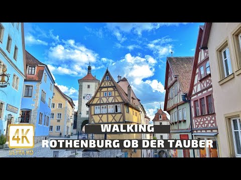 Caminhando por Rothenburg ob der Tauber. Passeie pela cidade que parece um conto de fadas! ? Alemanha andando