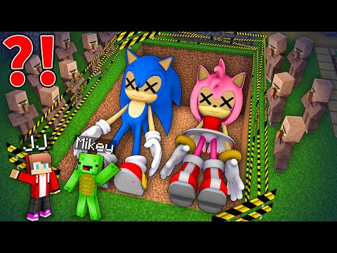 JJ and Mikey Found Sonic And Amy Rose in Minecraft ! Maizen