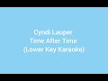 Cyndi Lauper Time After Time Lower Key Karaoke