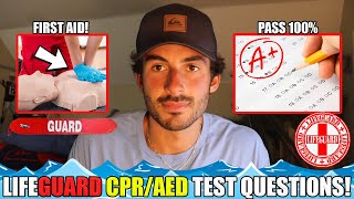 TEST QUESTIONS YOU WILL SEE ON YOUR LIFEGUARD WRITTEN EXAM! (*CPR/AED ANSWERS*)