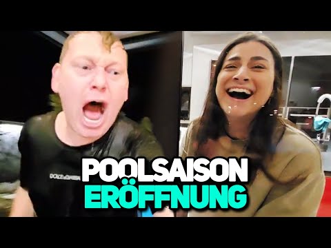 POOL SEASON OPENING! 😂 MY GIRLFRIEND IS BLOCKING ME OUT 😢