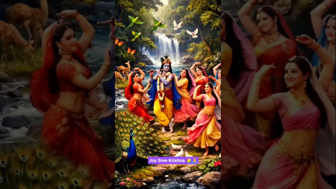 Joy Sree Krishna 💐🙏💫🥀🌿 #love #trending #song #viral #youtubeshorts #shortsfeed #bhajan#ytshorts 🙏💐🦚🧿