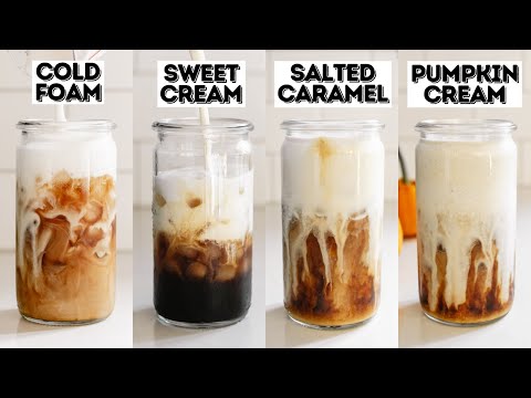 Starbucks Vanilla Sweet Cream Cold Foam at Home 4 Ways!