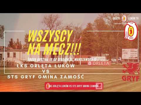ŁKS ORLĘTA ŁUKÓW VS STS GRYF GMINA ZAMOŚĆ MECZ ŁUKÓW UL WARSZAWSKA 15 DRON