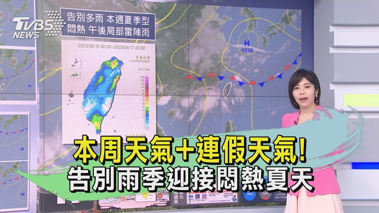本周天氣+連假天氣! 告別雨季迎接悶熱夏天