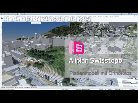 ALLPLAN 2023 Swisstopo Schichtenmodell mit Luftbild