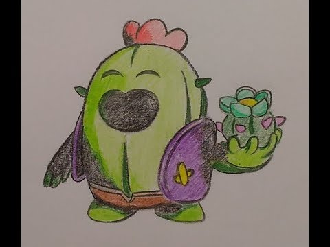 Как нарисовать Спайка из Brawl stars