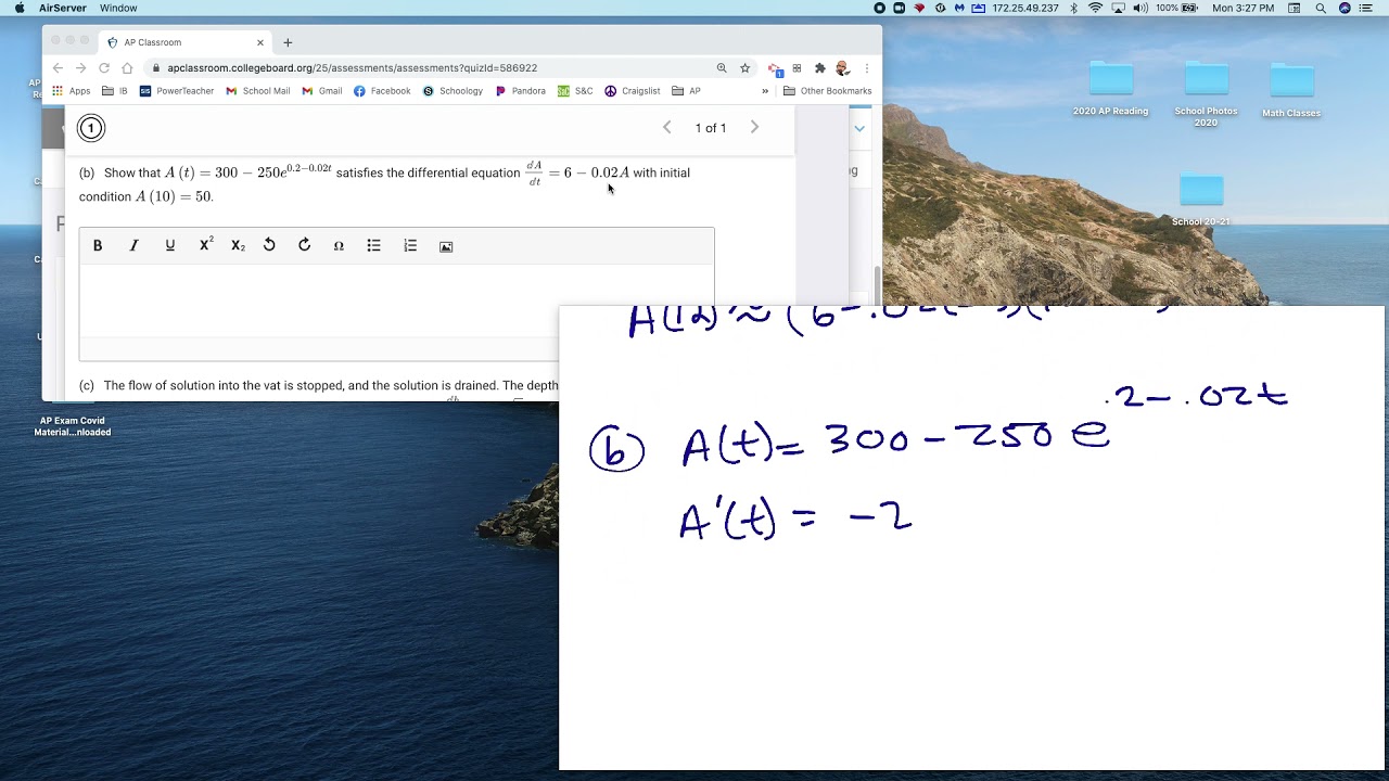 Unit 7 AP Classroom Progress Check FRQ A