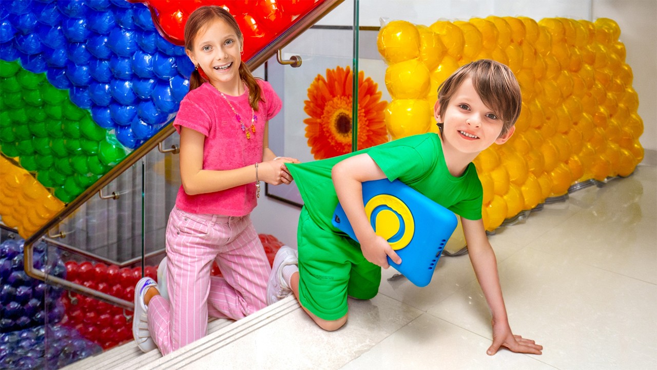 The Floor is a DIY Balloon Mattress – Fun Challenge for Kids