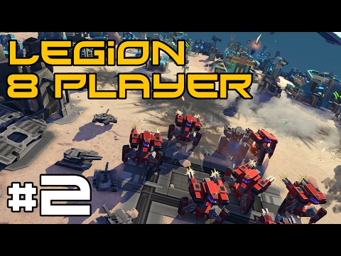 Planetary Annihilation Legion 8 Player FFA! #2